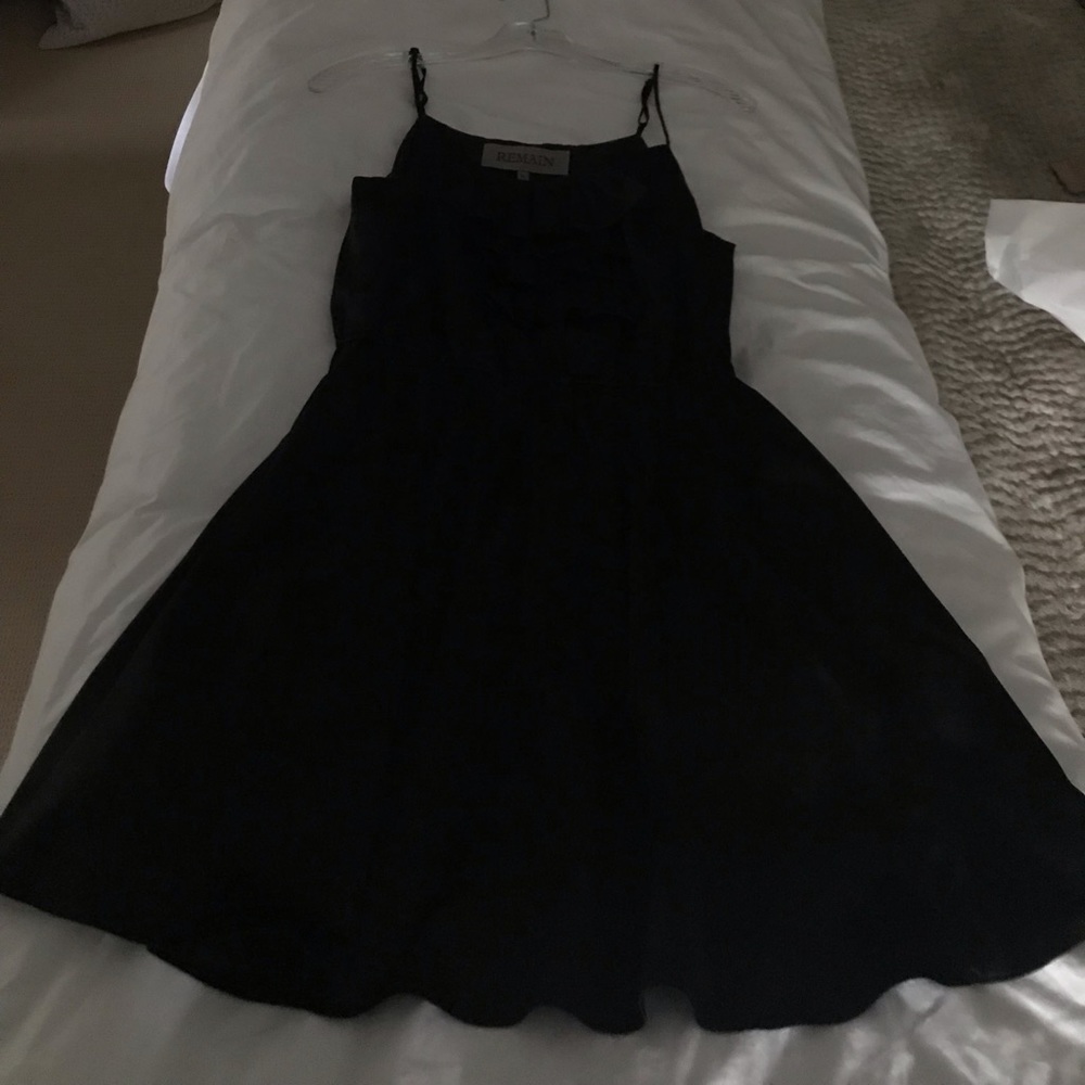 Ruffle Front Little Black Dress